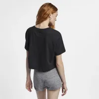 Nike Sportswear Essential женская Cropped Logo футболка цвет черный