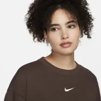 Nike Sportswear Phoenix Fleece женская оверсайз Crew-Neck свитшот цвет коричневый