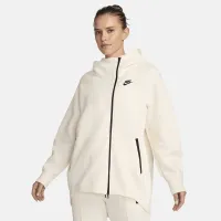 Nike Sportswear Tech Fleece жіноча оверсайз Full-Zip Толстовка з капюшоном Cape колір коричневий