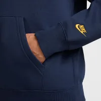 Nike Club мужские Fleece Pullover Толстовка с капюшоном синий