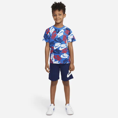 Nike Sportswear Little дитячі Futura Toss шорти комплект блакитний