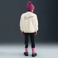 Nike Little детские Faux Fur Bomber Куртка цвет белый