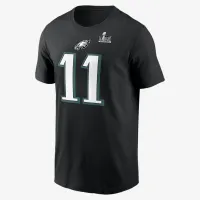 A.J. цвет коричневый Philadelphia Eagles Super Bowl LIX мужские Nike NFL футболка цвет черный