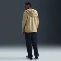 Nike Club мужские Full-Zip Fleece Толстовка с капюшоном цвет коричневый