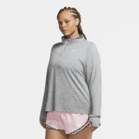 Nike Element женская 1/2-Zip Running Top (большие размеры) цвет серый