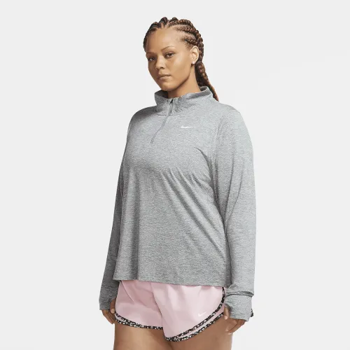 Nike Element женская 1/2-Zip Running Top (большие размеры) цвет серый