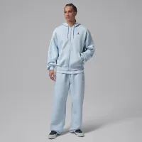 Nike Jordan Brooklyn Fleece мужские оверсайз Full-Zip Толстовка с капюшоном синий