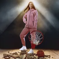 Nike Sportswear Tech Fleece Windrunner женская Full-Zip Толстовка с капюшоном Pink