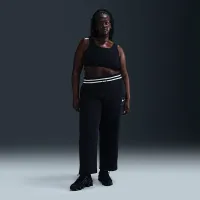 Nike Sportswear Phoenix Fleece женская С высокой Талией Wide-Leg Graphic Pants (большие размеры) цвет черный