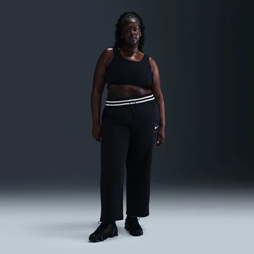 Nike Sportswear Phoenix Fleece женская С высокой Талией Wide-Leg Graphic Pants (большие размеры) цвет черный