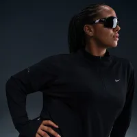Nike Swift жіноча Dri-FIT UV 1/4-Zip Running Top (великі розміри) колір чорний
