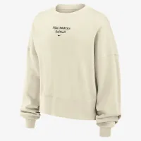 Nike Phoenix Fleece женская Softball Crew-Neck свитшот цвет белый