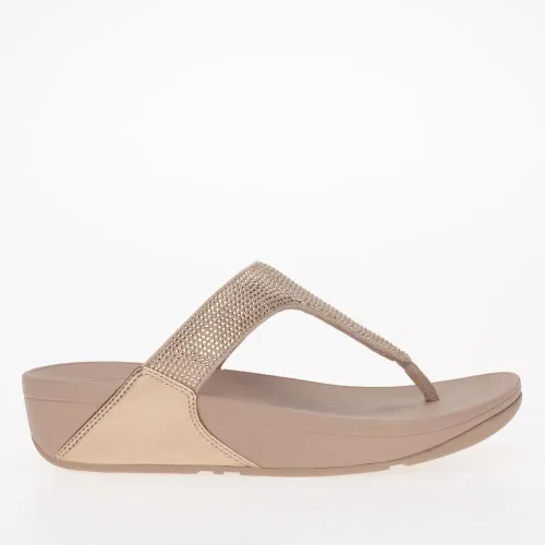 Japonki FitFlop Lulu Crystal Embellished Toe-Post босоніжки EC5-323 - Рожеві