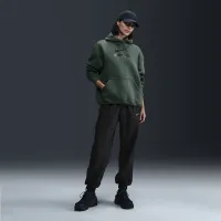 Nike Sportswear Phoenix Fleece женская оверсайз Pullover Graphic Толстовка с капюшоном цвет зеленый