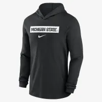 Michigan State Spartans Sideline чоловічі Nike Dri-FIT College Long-Sleeve Hooded Top колір чорний