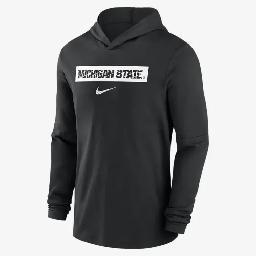 Michigan State Spartans Sideline чоловічі Nike Dri-FIT College Long-Sleeve Hooded Top колір чорний