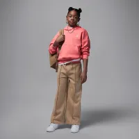 Nike Jordan Brooklyn Essentials Big дитячі Pullover Толстовка з капюшоном Pink