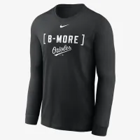 Baltimore Orioles Fashion мужские Nike MLB Long-Sleeve футболка цвет черный