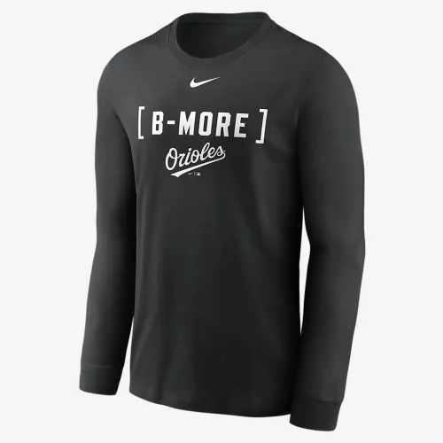 Baltimore Orioles Fashion мужские Nike MLB Long-Sleeve футболка цвет черный