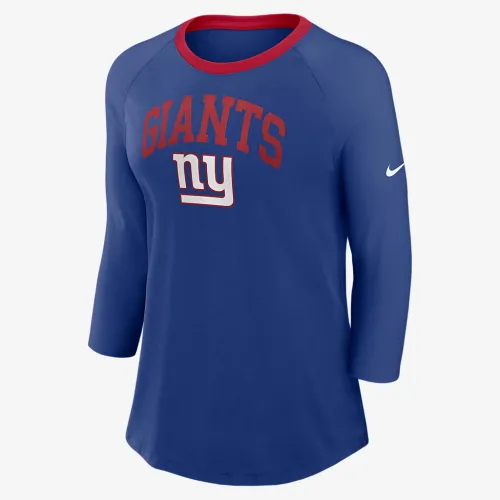 New York Giants женская Nike NFL 3/4-Sleeve футболка синий