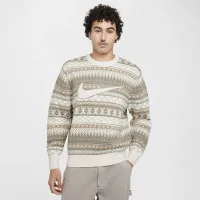Nike Life чоловічі Fair Isle Swoosh Sweater колір коричневий