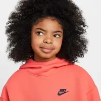 Nike Sportswear Tech Fleece Girls' оверсайз Толстовка с капюшоном Orange