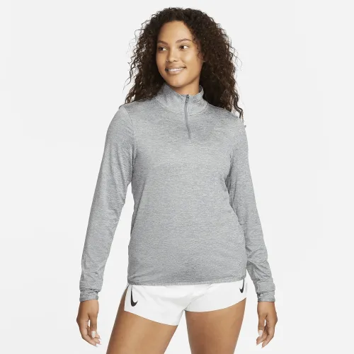 Nike Swift Element жіноча UV Protection 1/4-Zip Running Top колір сірий