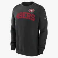 San Francisco 49ers Club мужские Nike NFL Pullover Crew цвет черный