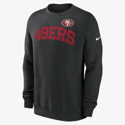 San Francisco 49ers Club мужские Nike NFL Pullover Crew цвет черный