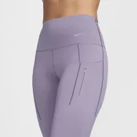 Nike Go женская Firm-Support С высокой Талией Full-Length лосины с карманамицвет фиолетовый