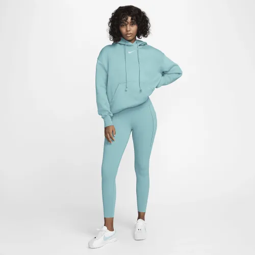 Nike Universa жіноча Medium-Support З високою талією 7/8 лосіни з кишенямиблакитний