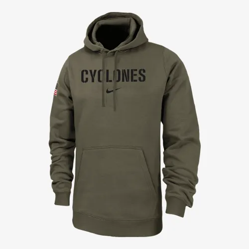 Iowa State Club Fleece чоловічі Nike College Толстовка з капюшоном колір зелений