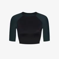 NikeSKIMS Shine женская Padded 1/2-Sleeve Crop Top цвет черный