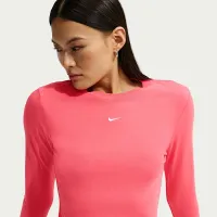 Nike Sportswear Chill Knit жіноча Slim Long-Sleeve Cropped Top Pink