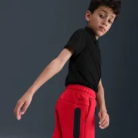 Nike Sportswear Tech Fleece Big детские (для мальчиков) шорты цвет красный