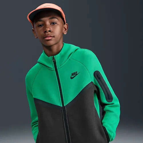 Nike Sportswear Tech Fleece Big детские Full-Zip Толстовка с капюшоном цвет зеленый