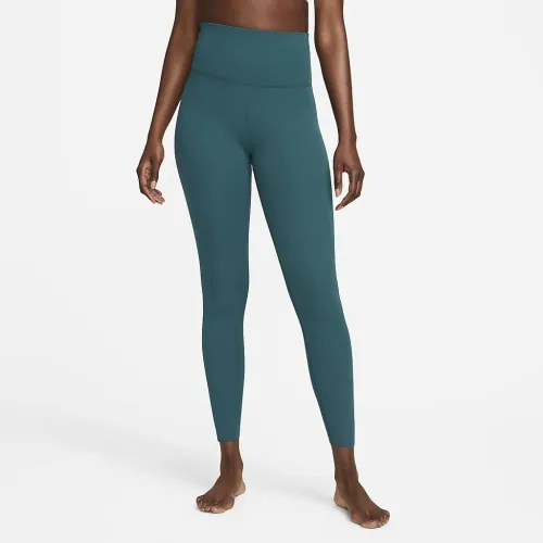 Nike Yoga Luxe жіноча З високою талією 7/8 Infinalon лосіни колір зелений