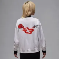 Nike Jordan Brooklyn Fleece женская Crew-Neck свитшот цвет белый