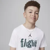 Nike Jordan Big детские Flight Team футболка цвет белый