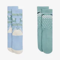 Nike Little дитячі Dri-FIT Fairisle Crew шкарпетки (2 пар) блакитний