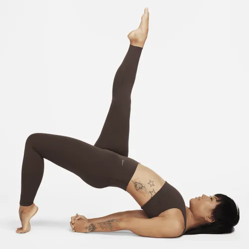 Nike Zenvy женская Gentle-Support С высокой Талией Full-Length лосины цвет коричневый