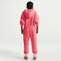 Nike Sportswear Phoenix Fleece женская оверсайз Cropped Henley Толстовка с капюшоном Pink