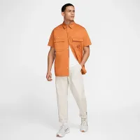 Club Америка чоловічі Nike Life Woven Military Short-Sleeve Button-Down Shirt Orange