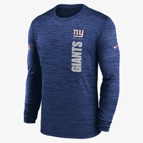 New York Giants Sideline Velocity чоловічі Nike Dri-FIT NFL Long-Sleeve футболка блакитний