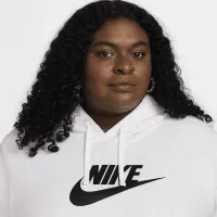 Nike Sportswear Club Fleece жіноча Pullover Толстовка з капюшоном (великі розміри) колір коричневий