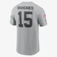 Patrick Mahomes Kansas City Chiefs Salute to Service чоловічі Nike NFL футболка колір сірий