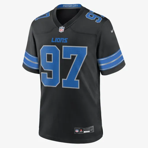 Aidan Hutchinson Detroit Lions мужские Nike NFL Game Football Jersey цвет черный