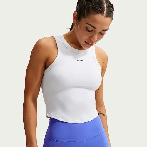 Nike One Fitted женская Dri-FIT Cropped Tank Top цвет белый