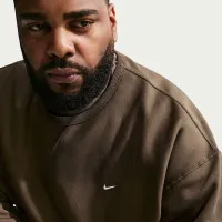 Nike Solo Swoosh чоловічі Fleece Crew колір коричневий