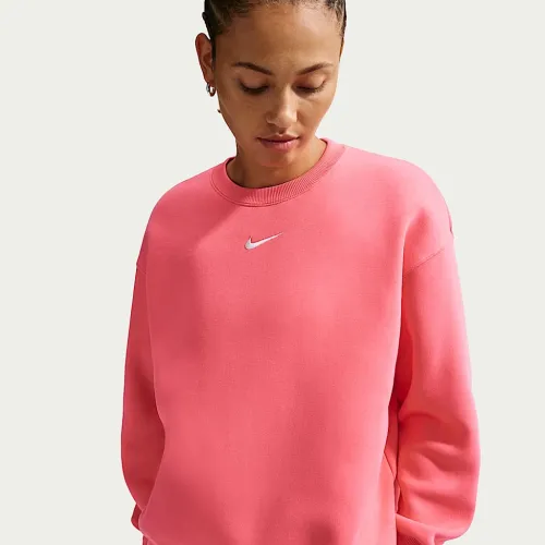 Nike Sportswear Phoenix Fleece женская оверсайз Crew-Neck свитшот Pink